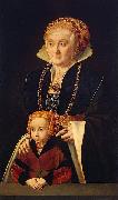 unknow artist Portrait of a Lady with her daughter Spain oil painting artist